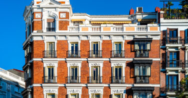 Old luxury residential building in Salamanca District in Madrid