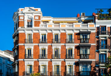 Old luxury residential building in Salamanca District in Madrid